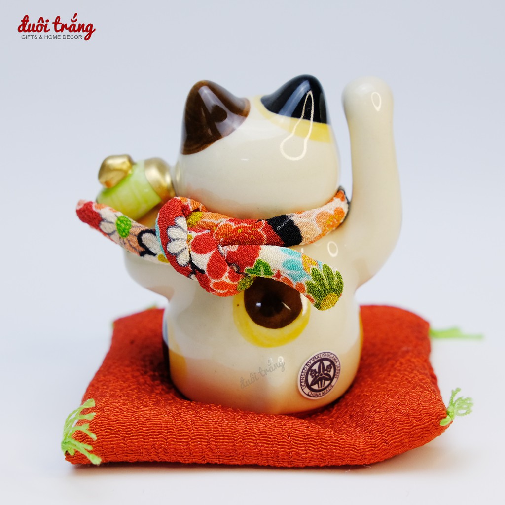Mèo Thần tài "Đại Khai Vận Chiêu Phúc 7cm cầm búa cá KOI - 7459 - Hãng Yakushigama Nhật Bản