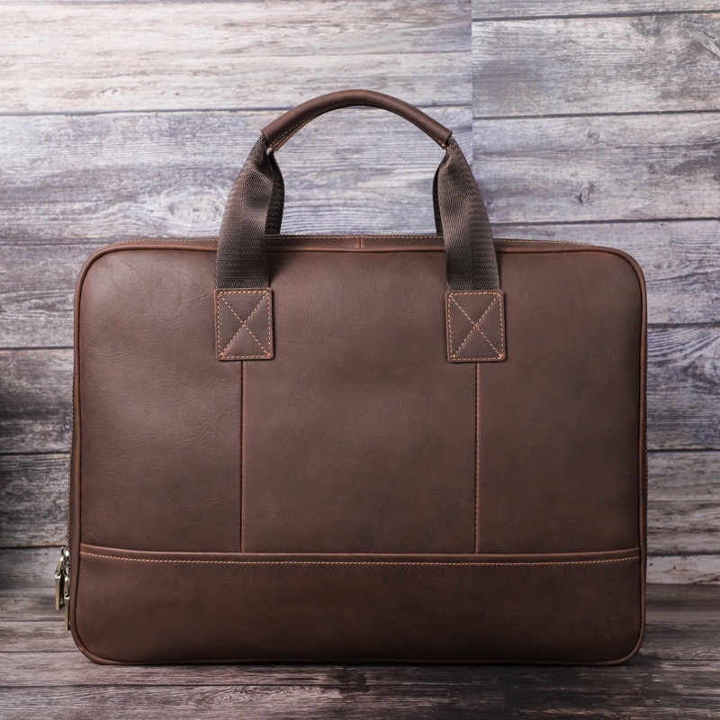 Cặp xách công sở da bò sáp ngựa điên 100%_Hàng cao cấp_Min Leather_C04