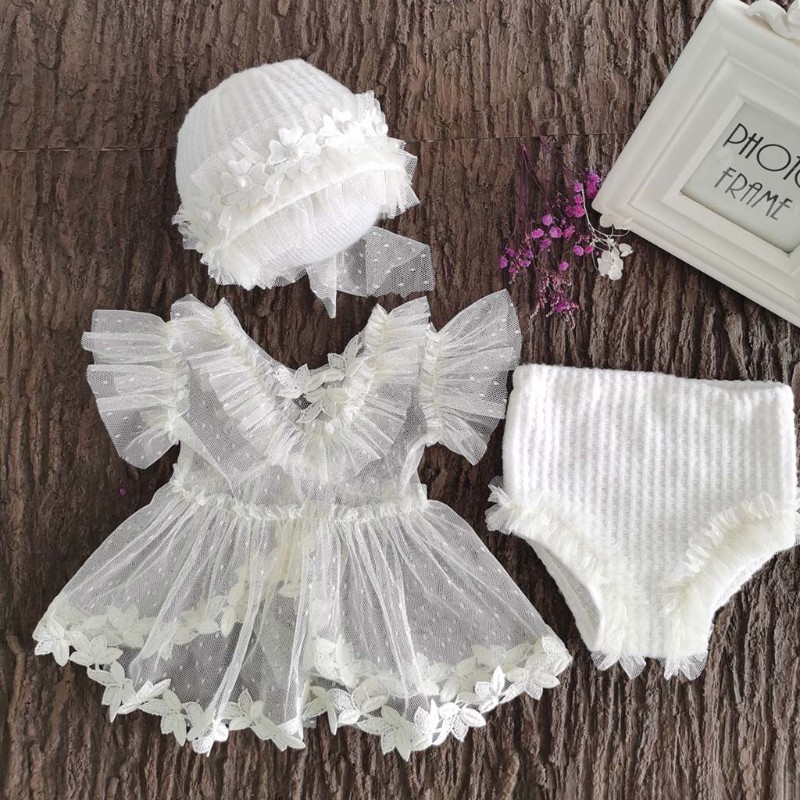 Set Trang Phục 3 Món Phụ Kiện Chụp Hình Cho Bé