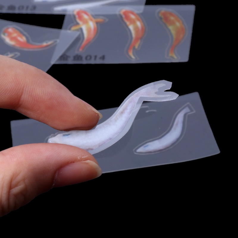 Sa Set 10 Sticker Cá Vàng 3D Dán Trang Trí Đa Dụng Chất Lượng Cao