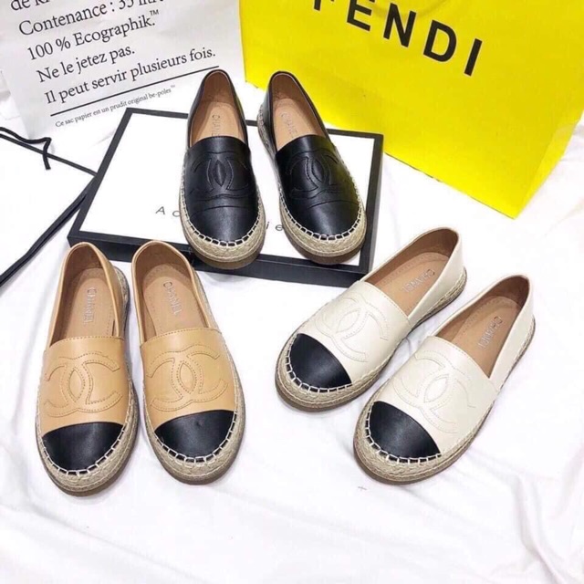 Giày Lười Nữ, Slip on da đế cói Mẫu Quốc Dân Tổ Kiến Vàng L009 | BigBuy360 - bigbuy360.vn