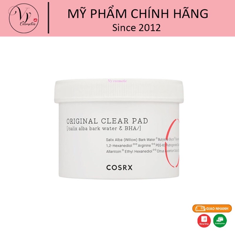 Bông tẩy da chết ngăn ngừa mụn Cosrx ORIGINAL CLEAR PAD 70EA mẫu mới 2020