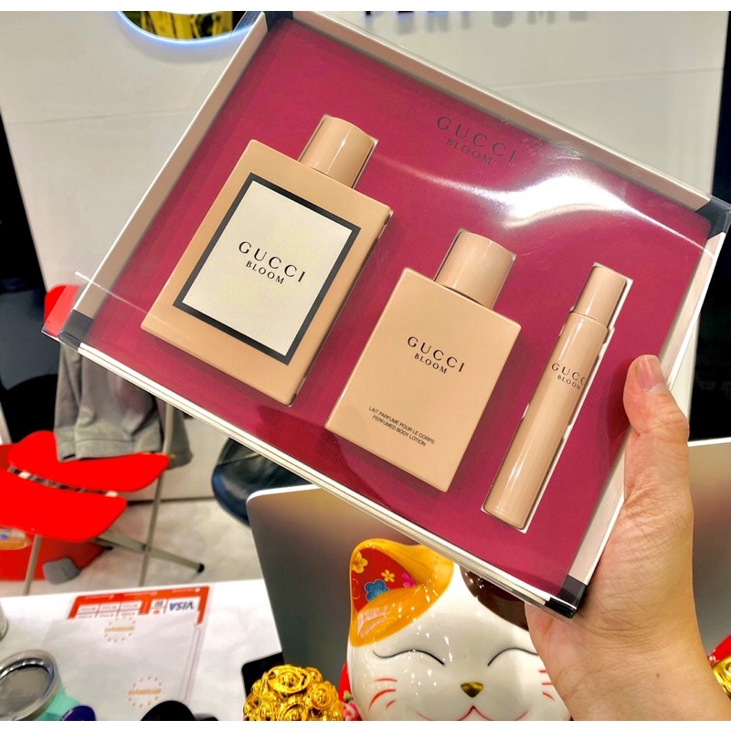 Set Gucci Bloom ( EDP 100ml & 7,4ml & Lotion 100ml ) | Thế Giới Skin Care