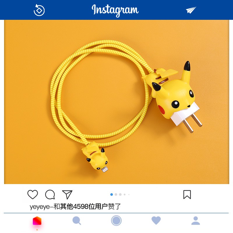 Phụ kiện bộ bảo vệ cáp và đầu dây sạc USB hình con vật siêu dể thương