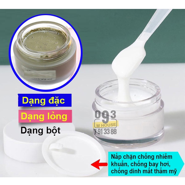 Combo 3 Hũ Chai Lọ Chiết Kem Serum Tinh Dầu Thủy Tinh 5g/10g/15g 5ml/10ml/15ml