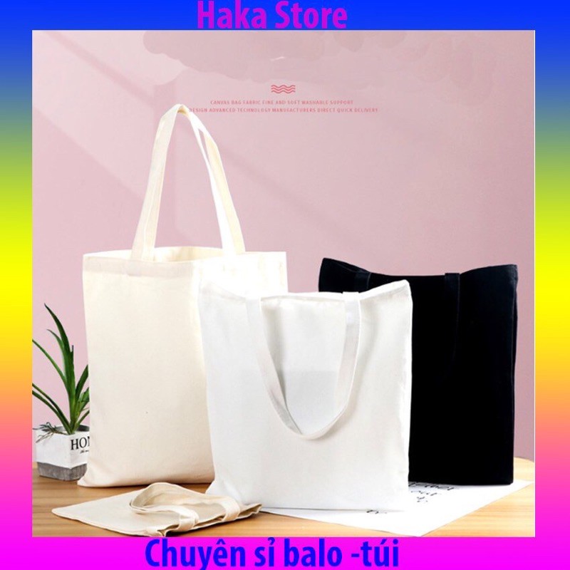 [GIÁ HỦY DIỆT ] Túi vải tote nữ Canvas trơn trắng,đen,ngà có khóa -Sỉ bal | BigBuy360 - bigbuy360.vn