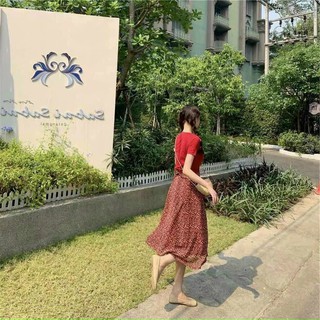 SET ÁO THUN KÈM CHÂN VÁY HOA (KÈM VIDEO HÌNH THẬT)