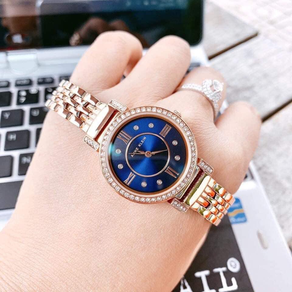 Đồng hồ nữ Anne Klein Blue Dial Rose Gold AK/2928NVRG