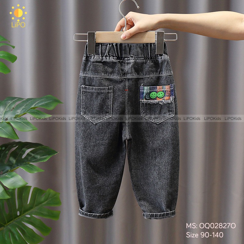 QUẦN JEANS HÌNH TÚI MẶT CƯỜI CHO BÉ - OQ028