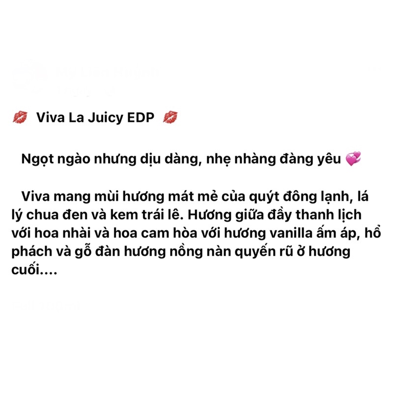 VIVA LA JUICY • Eau de Parfum - 10ML Nước Hoa Chính Hãng