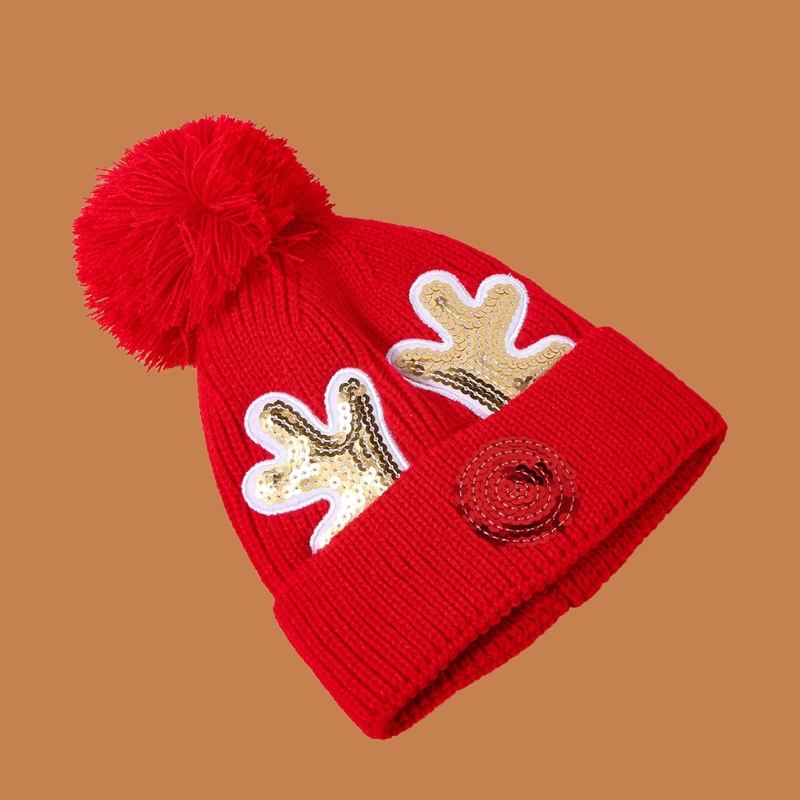 Nón Giữ Ấm Hình Sừng Hươu Đính Kim Sa Dễ Thương Cho Bé