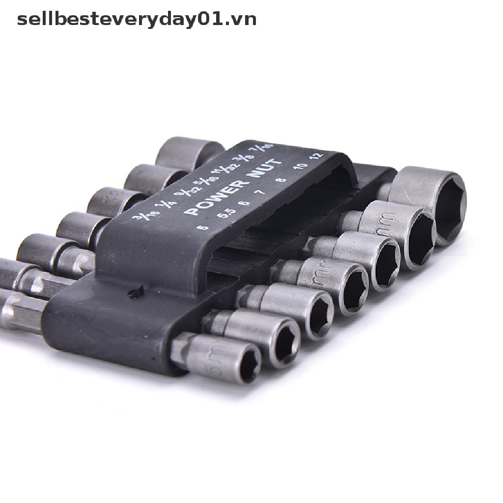 Set 14 mũi điều khiển đai ốc trục lục giác tiêu chuẩn hệ mét &amp; SAE 1/4inch chuyên dụng