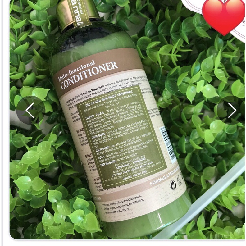 Dầu gội xả Karvannall Organic chống rụng  kích thích tóc  chống gàu