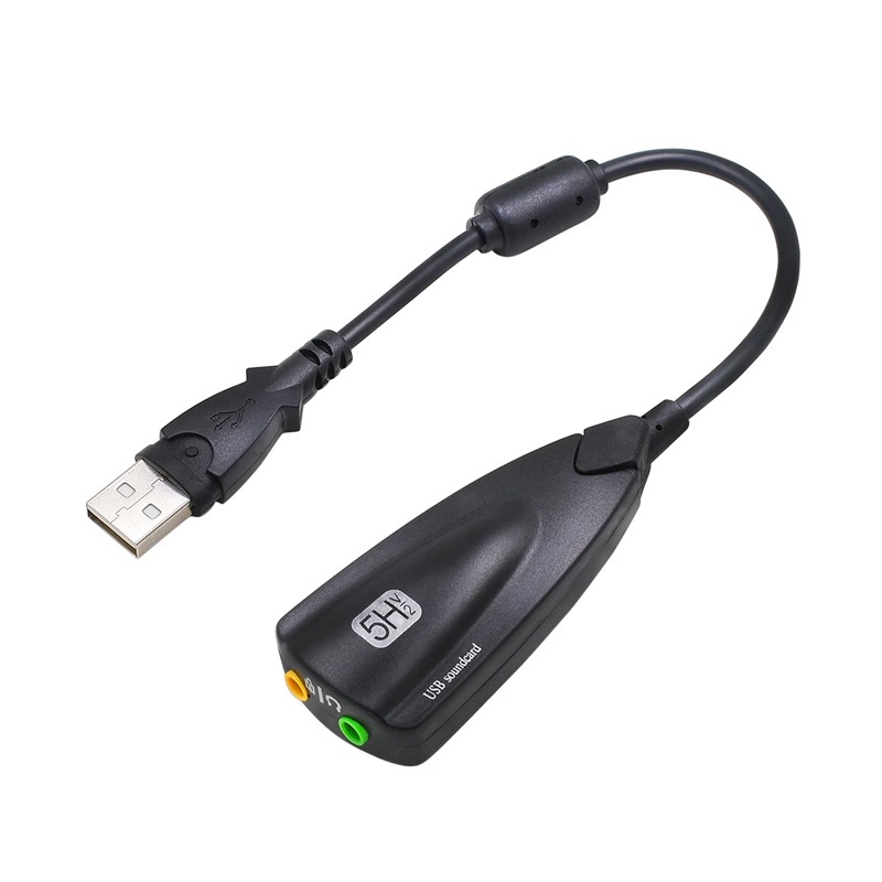 【CcExperts】Bộ chuyển đổi USB 5H V2 7.1 USB Sound Card Âm thanh Bộ chuyển đổi âm thanh USB bên ngoài sang kênh 3D CH Virtual Track âm thanh cho máy tính xách tay