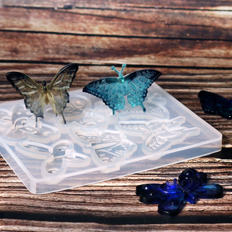 Khuôn Silicone Làm Trang Sức Nhựa Resin Hình Bướm