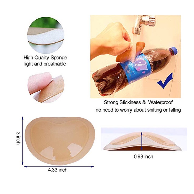Miếng Đệm Nâng Ngực Bằng Silicone Trái Tim Thoáng Khí Cho Nữ