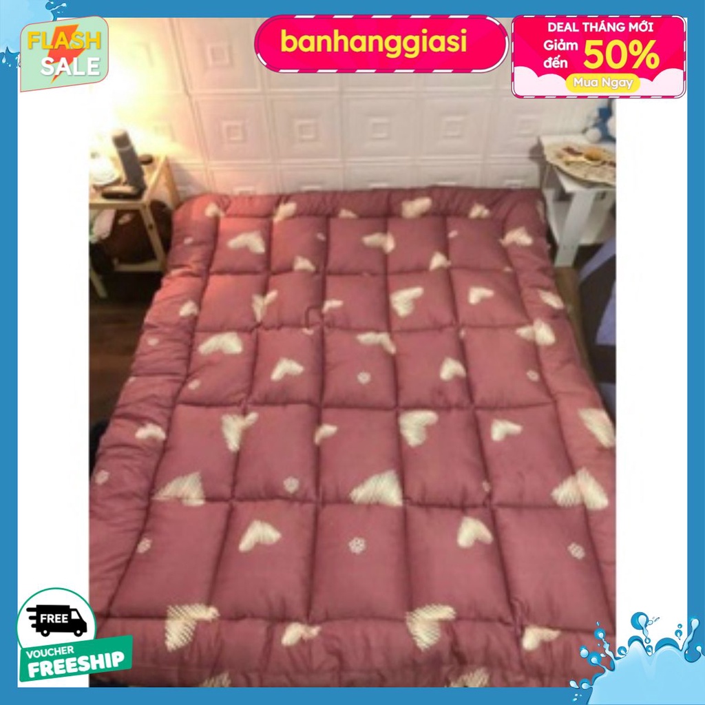 Topper, Tấm Làm Mềm ĐệmCotton Poly Cao Cấp,kích thước 2MX2M2[MẪU ĐA DẠNG]mẫu tim xước