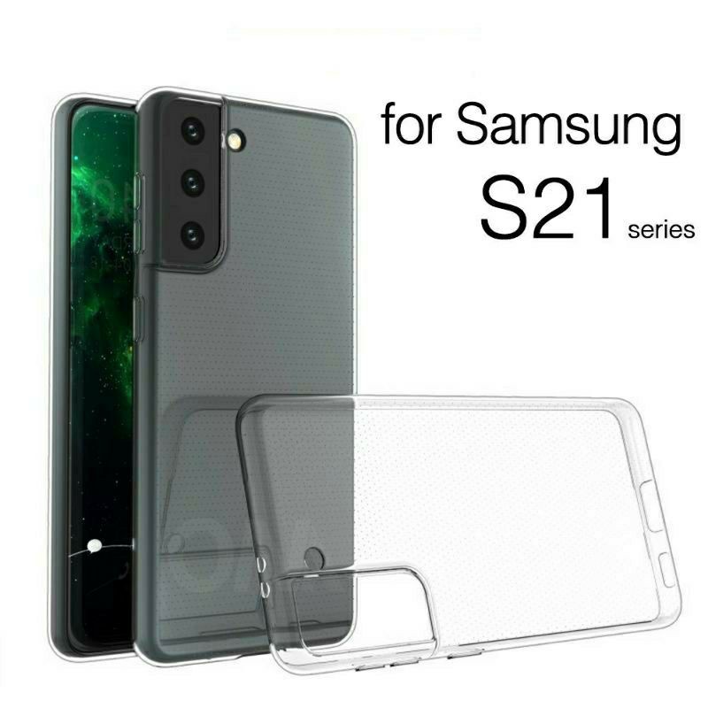 Ốp lưng dẻo cho Samsung S21, S21 Plus, S21 Ultra silicon trong suốt có gờ bảo vệ camera