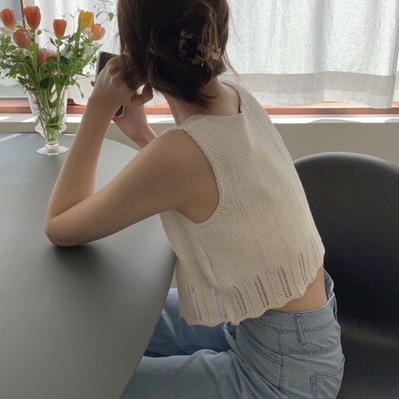 Áo Len Không Tay Thời Trang Cho Nữ