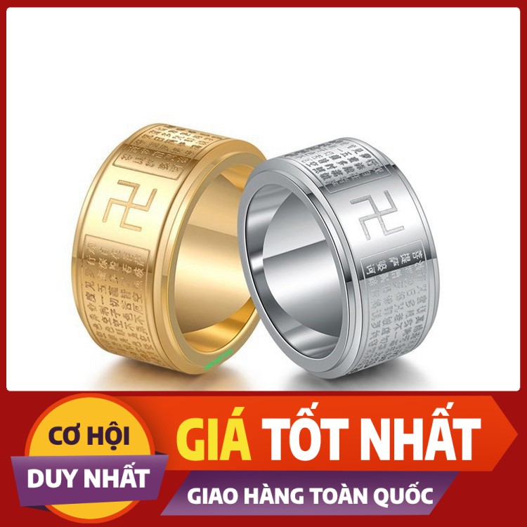 [Giá Sập Sàn] Nhẫn xoay thần chú bát nhã tâm kinh - Hàng có hộp đẹp Hàng cao cấp