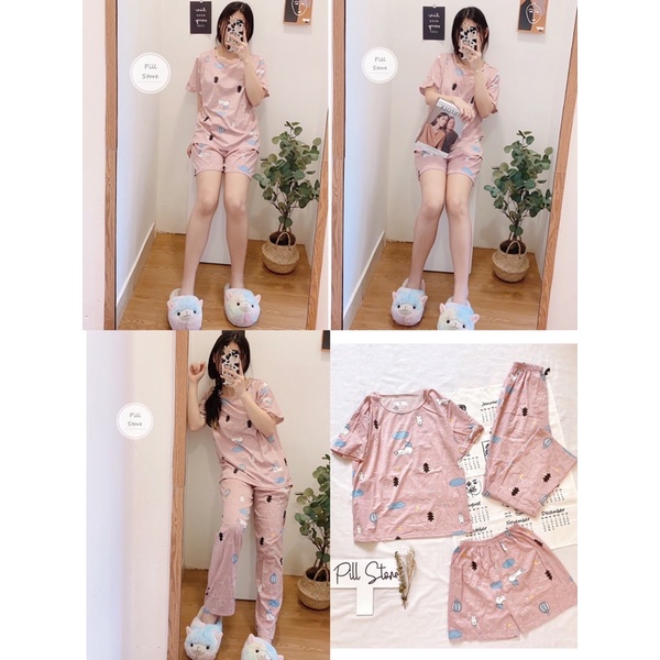 Set Đồ Ngủ Gồm Áo Và 2 Quần | BigBuy360 - bigbuy360.vn