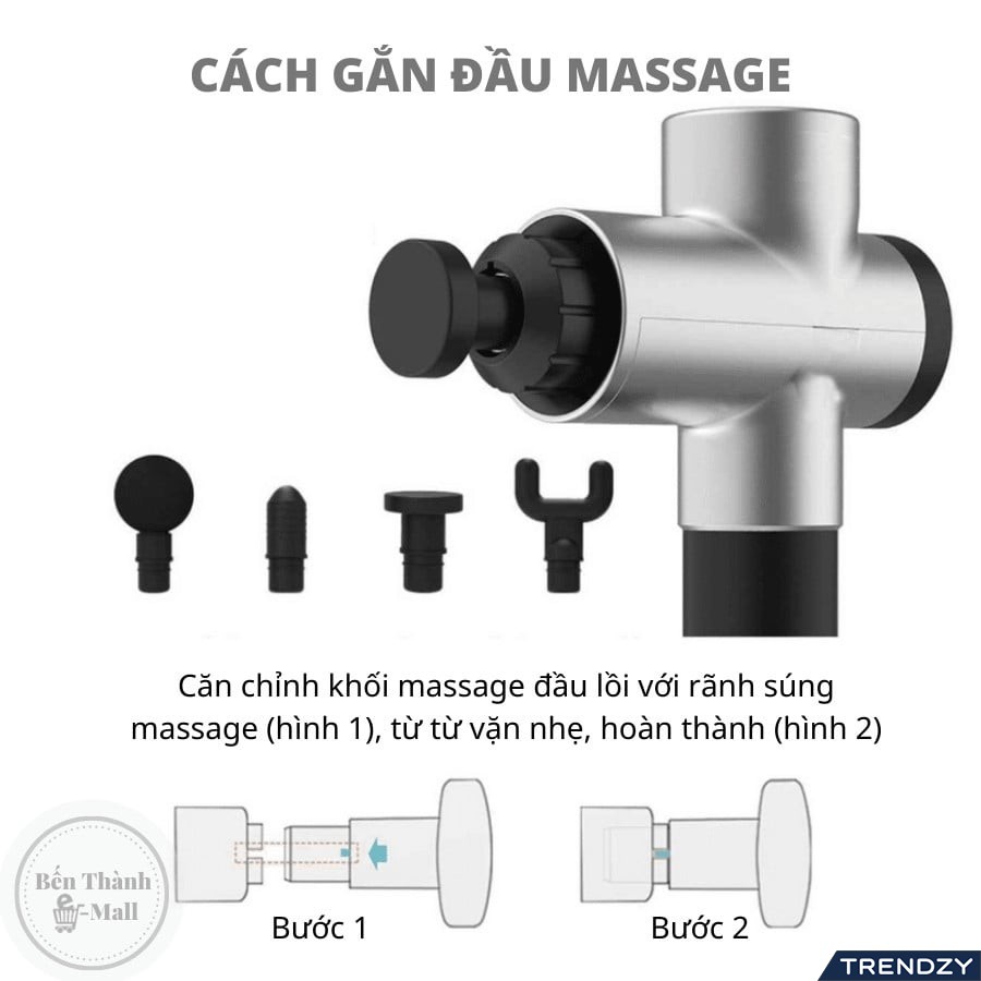 [ Loại Xịn ] Súng Massage Fascial Cầm Tay, Giúp Giảm Đau, Làm Giãn Căng Cơ - Máy massage cổ vai gáy 6 Chế Độ