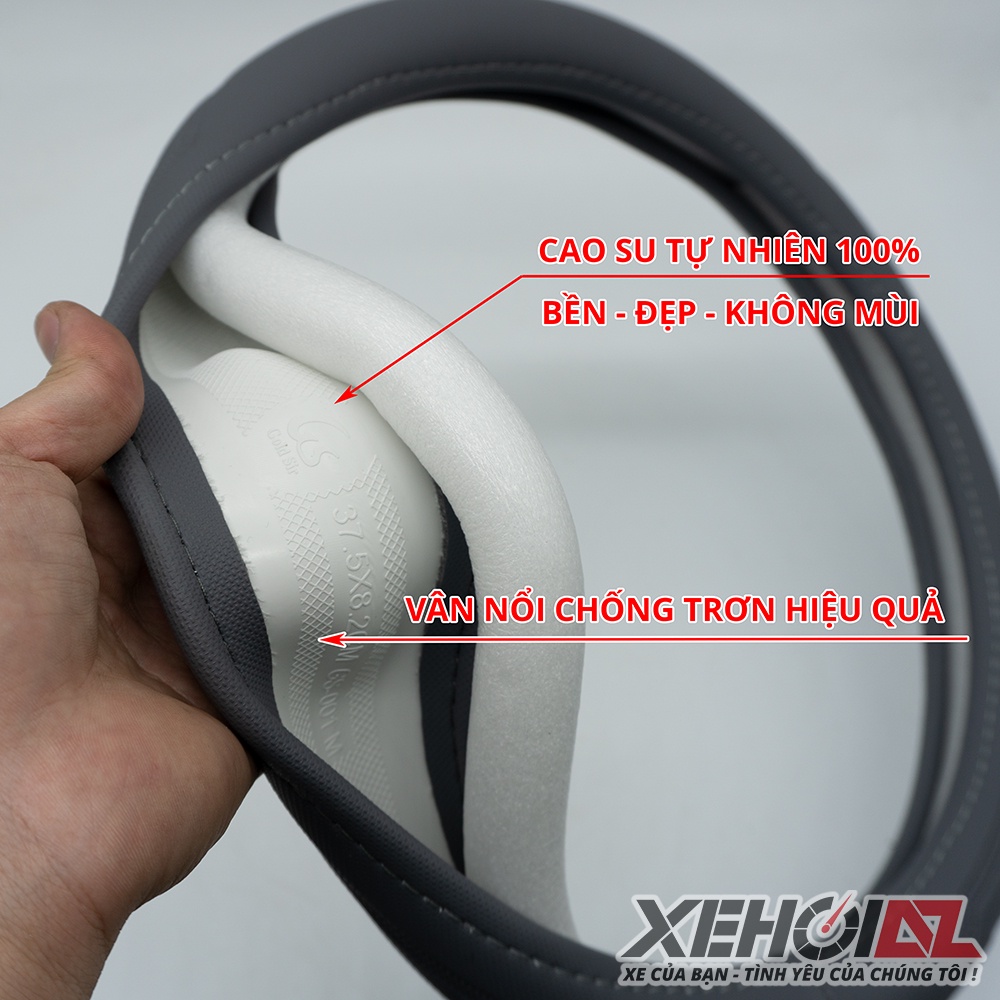 Bọc Vô Lăng Giá hấp dẫn- Chất Lượng - Size 37-38-Màu xám