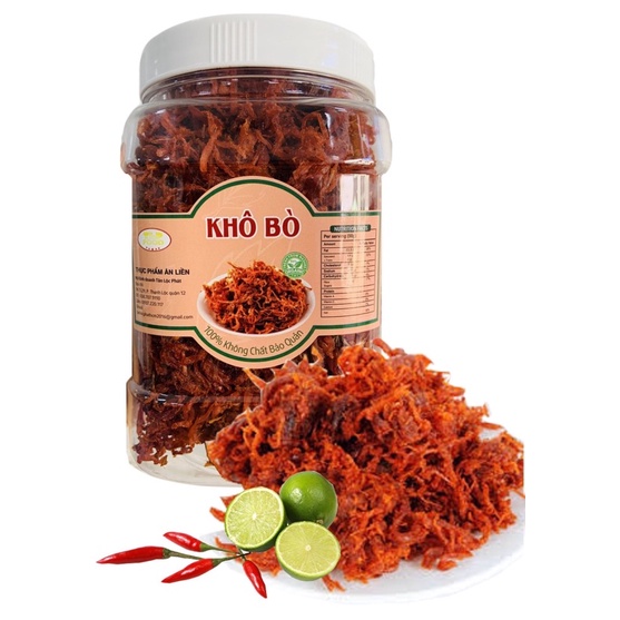 HŨ 500G KHÔ BÒ DẠNG SỢI SIÊU NGON TÂN LỘC PHÁT