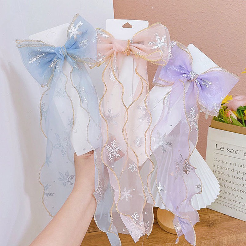 Kẹp Tóc Nơ Lớn Đầy Màu Sắc Thời Trang Công Chúa Cho Bé Gái mybetter