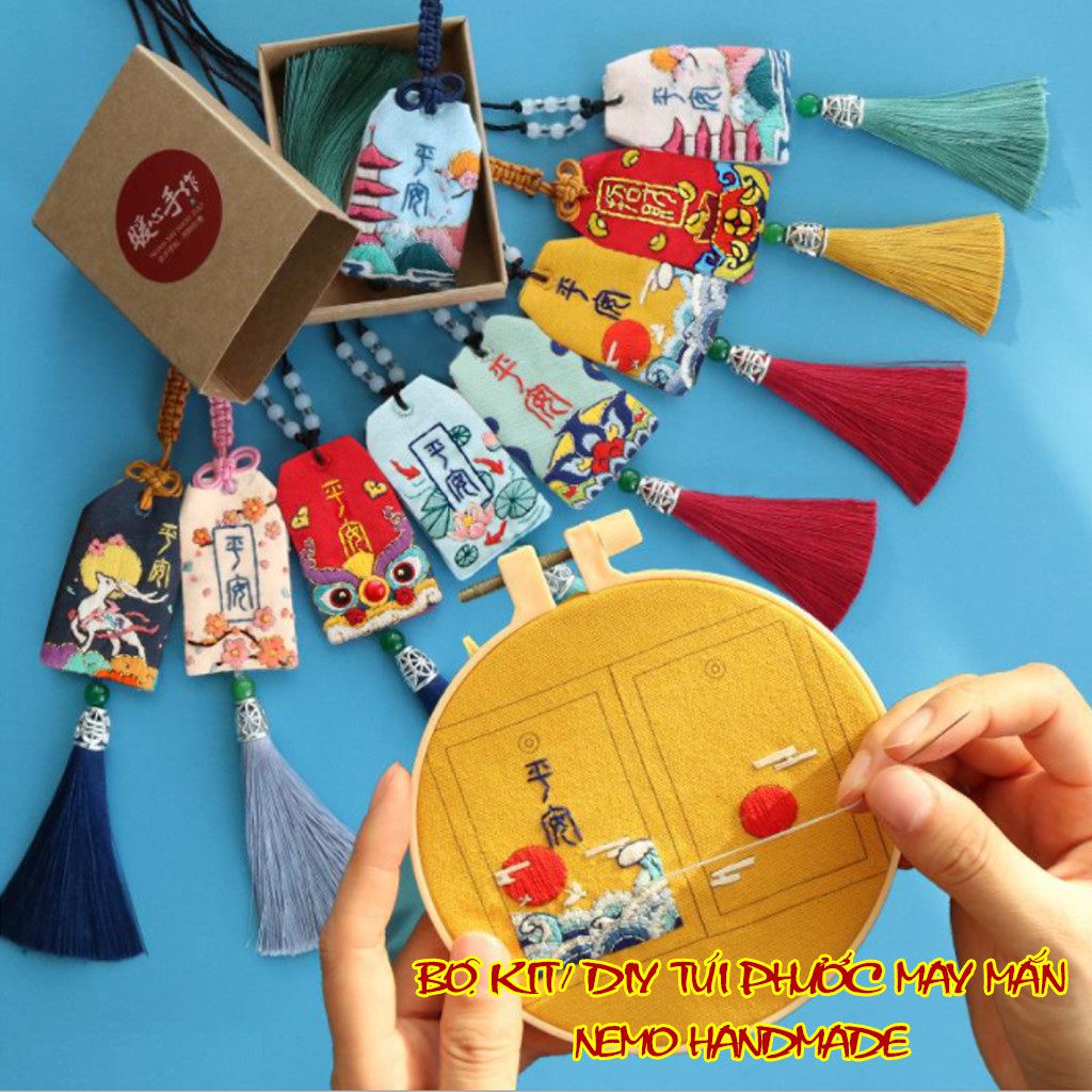 Bộ Kit/Diy Tự Làm Túi Phước Omamori Nhiều Hình Nhiều Ý Nghĩa Nemo Handmade ...