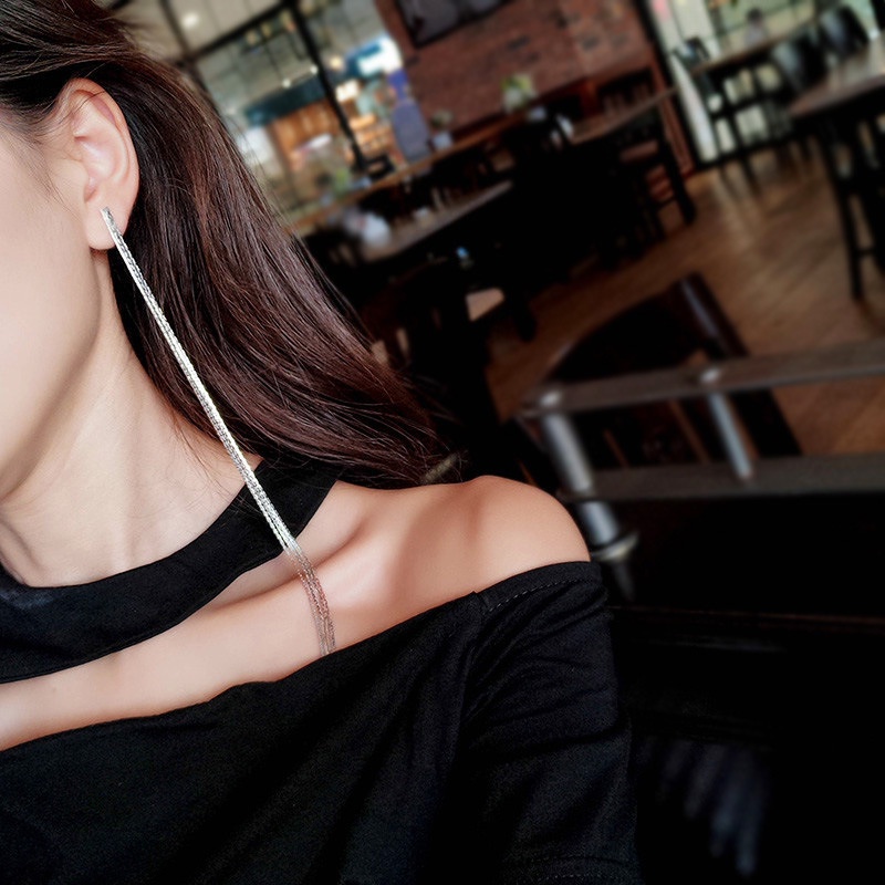 Khuyên Tai Dáng Dài Đơn Giản Phong Cách Hàn Quốc
