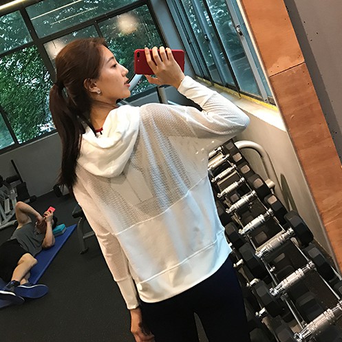 Áo Khoác dài tay thể thao nữ Sweat (Đồ tập gym,yoga) II kitsportvn