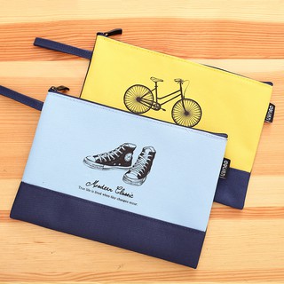 Túi đựng bút bằng vải Canvas cỡ A5 thiết kế dễ thương dành cho học sinh