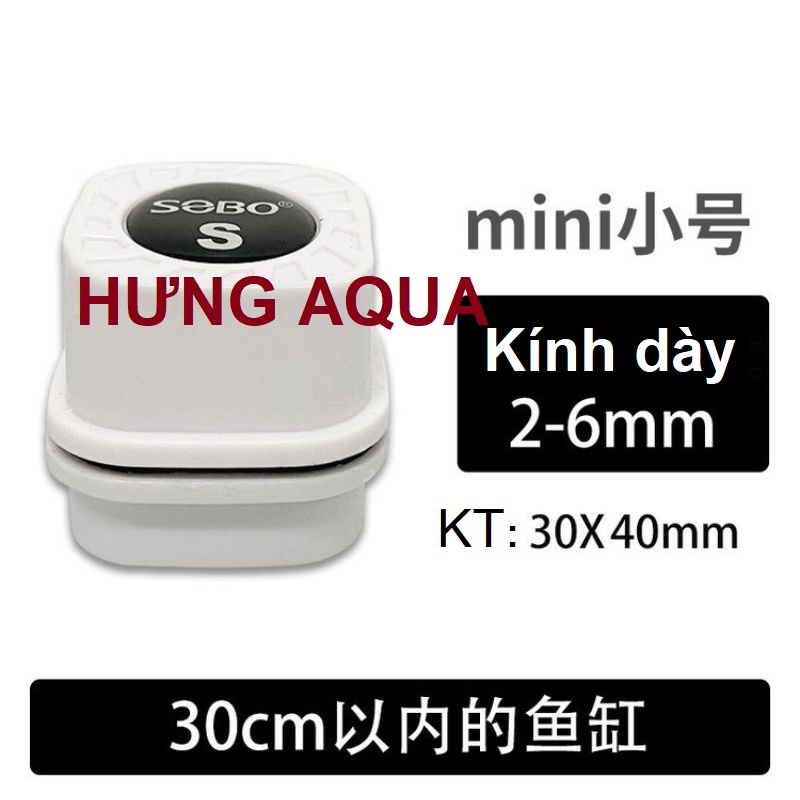 Nam châm cọ bể cá, nam châm lau kính, cọ rêu, nhớt hồ cá mini kính dưới 10mm