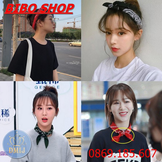Khăn Turban Bandana Họa Tiết, Khăn Turban Choàng Cổ, Đeo Tay, Đeo Túi Xách, Thắt Lưng, Búi Tóc, Đội Đầu