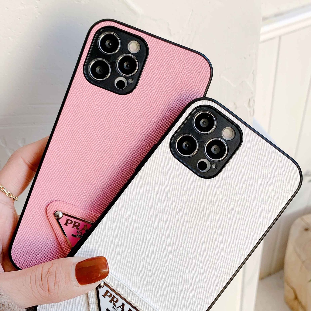 Ốp Điện Thoại Da Màu Đen Thời Trang Cho iPhone 13promax 12 11 xsmax xr xs 7P