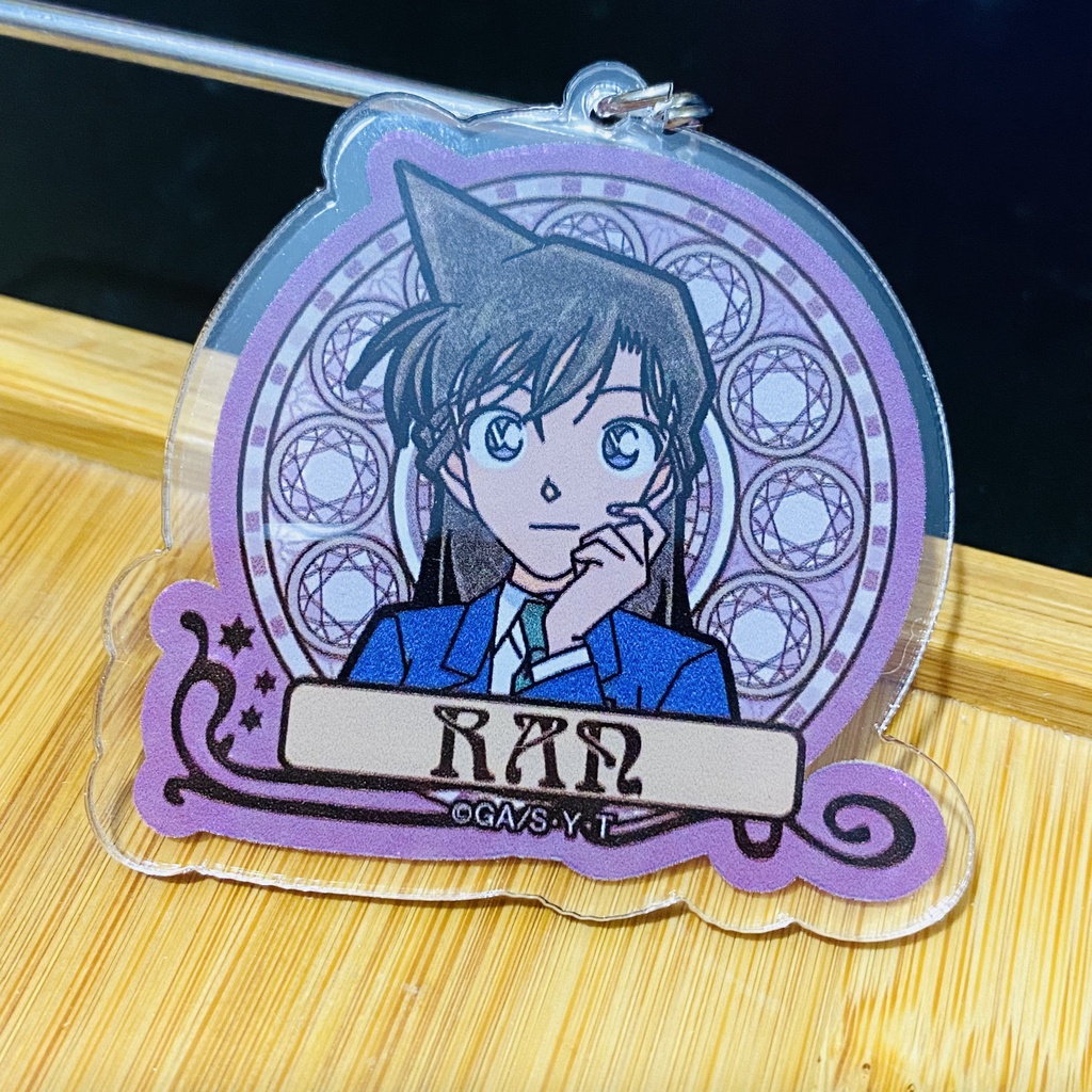 ( Mica trong acrylic) Móc khóa DETECTIVE CONAN Thám Tứ Lừng Danh ver TRÒN anime chibi