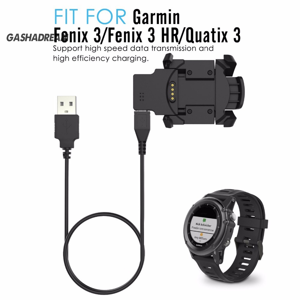 Áo Khoác Họa Tiết GD Cá Tính Trẻ Trung| Đế Sạc Có Dây USB Dài 1M Cho Đồng Hồ Garmin Fenix 3 HR Sapphire Quatix3 GPS