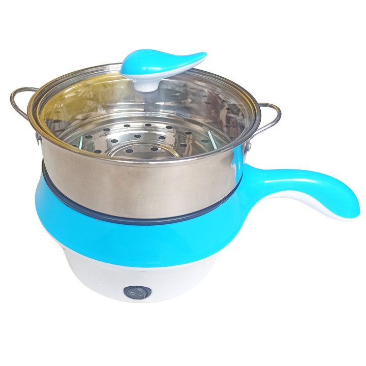 Nồi Đa Năng Mini Siêu Tốc 2 Tầng Kèm Nồi Hấp Lẩu Mini Nấu Mì Tiện Dụng