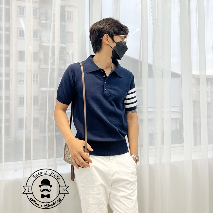 Polo Len Thom Browne 4 Vạch