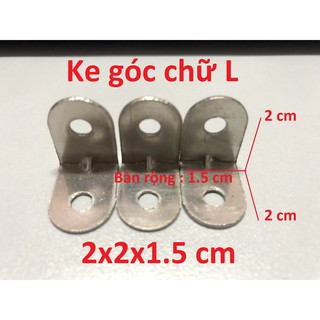 Ke góc vuông INOX chữ L bản rộng 1.5 cm ( 2x2x1.5 cm )