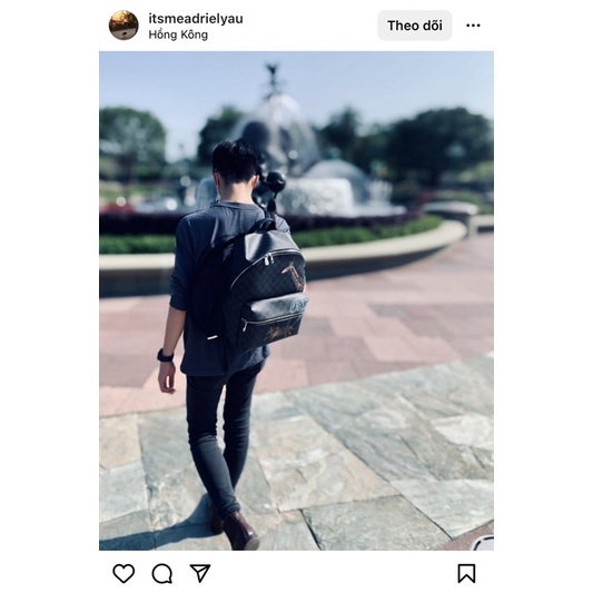 Balo Lv Nam discovery backpack SuperVip da dày nặng tay Size 40 vừa A4 laptop đi học đi làm