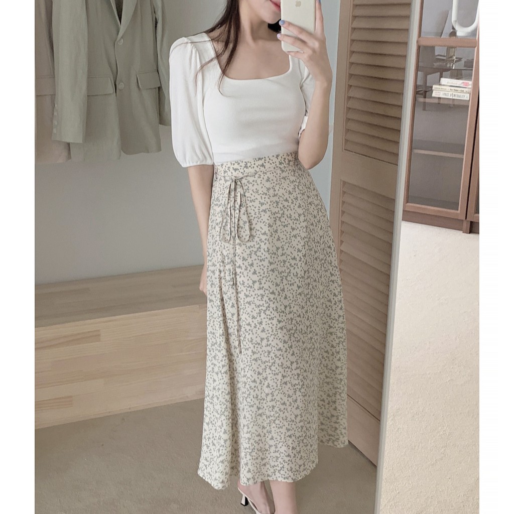 Chân Váy Dài Dáng Chữ A Lưng Cao In Hoa Xinh Xắn Thời Trang 43428 | BigBuy360 - bigbuy360.vn