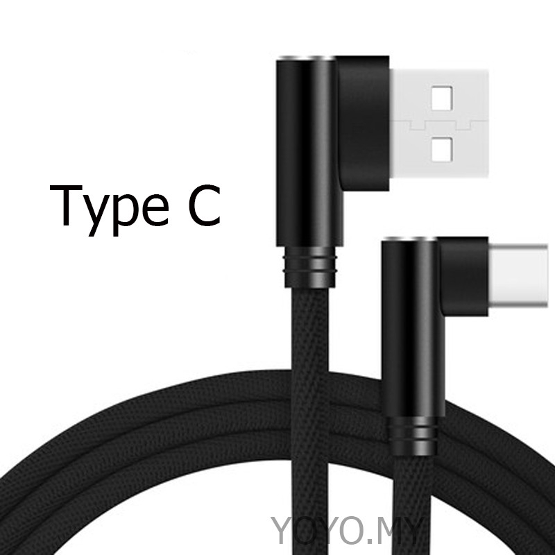 Dây cáp sạc dữ liệu USB loại C dài 1m Cho Xiaomi HUAWEI Samsung iPhone LG