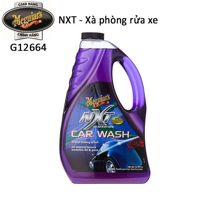 [Mã BMLT35 giảm đến 35K đơn 99K] Meguiar's NXT Generation Car Wash - Xà phòng rửa xe cao cấp NXT - G12664, 1.89L / 64 oz