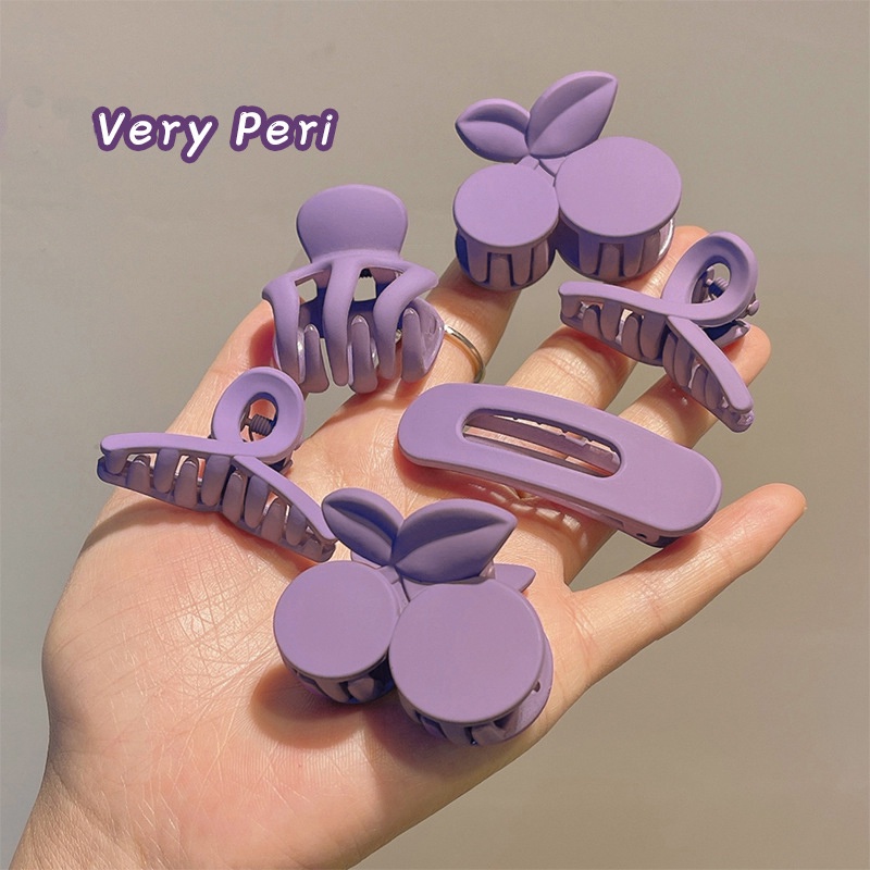 Kẹp tóc HAIMEIKANG nhỏ màu tím thiết kế đơn giản thời trang cao cấp cho nữ