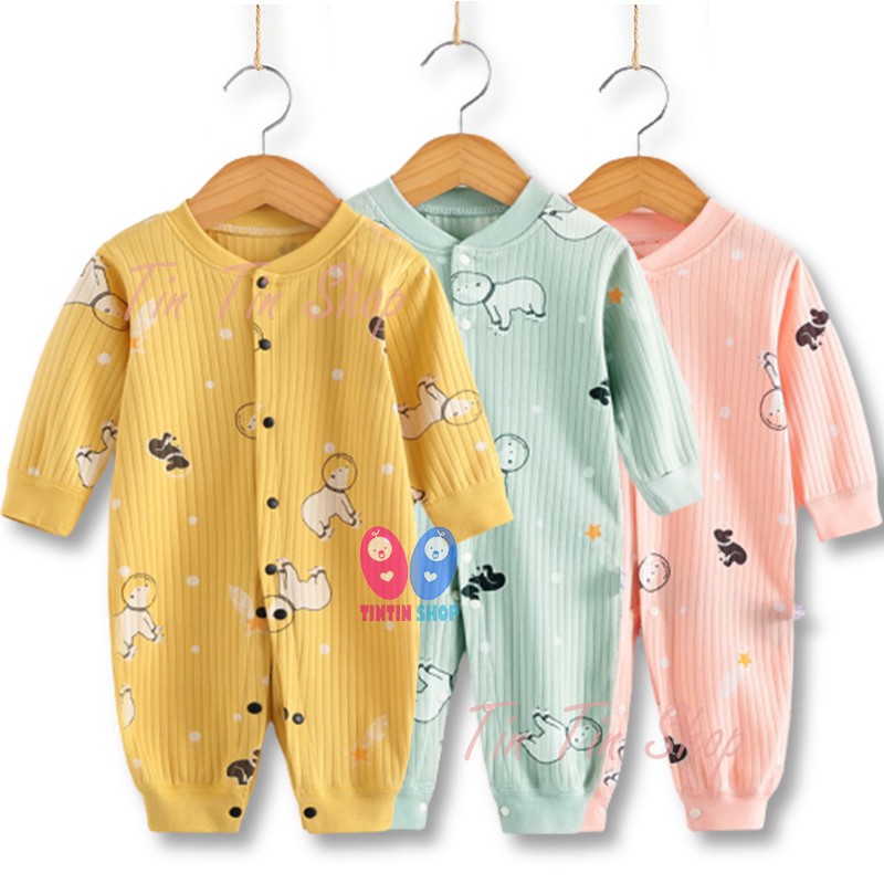 Bodysuit Body cotton dài tay cho bé trai bé gái Hàng Quảng châu xuất Nhật SL15