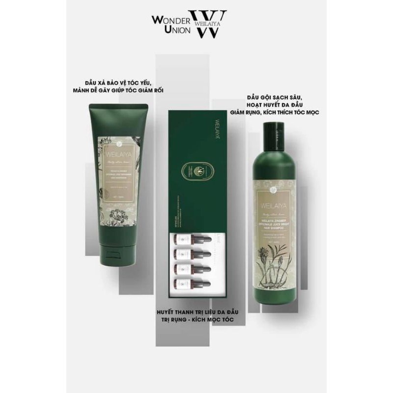 Dầu gội Gừng - Gừng Hà Thủ Ô Weilaiya ( tặng kèm mini test ) | BigBuy360 - bigbuy360.vn