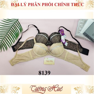 Áo lót nữ annie 8139 không gọng phối ren mút nâng 3cm.