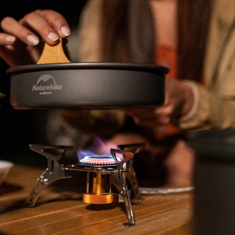 Bếp Ga Du Lịch Naturehike, Bếp Gas Mini gấp gọn ,Thép không gỉ, Dây ga dài, Nhỏ gọn, dùng bình ga Mini VN -  ĐI OUTDOOR